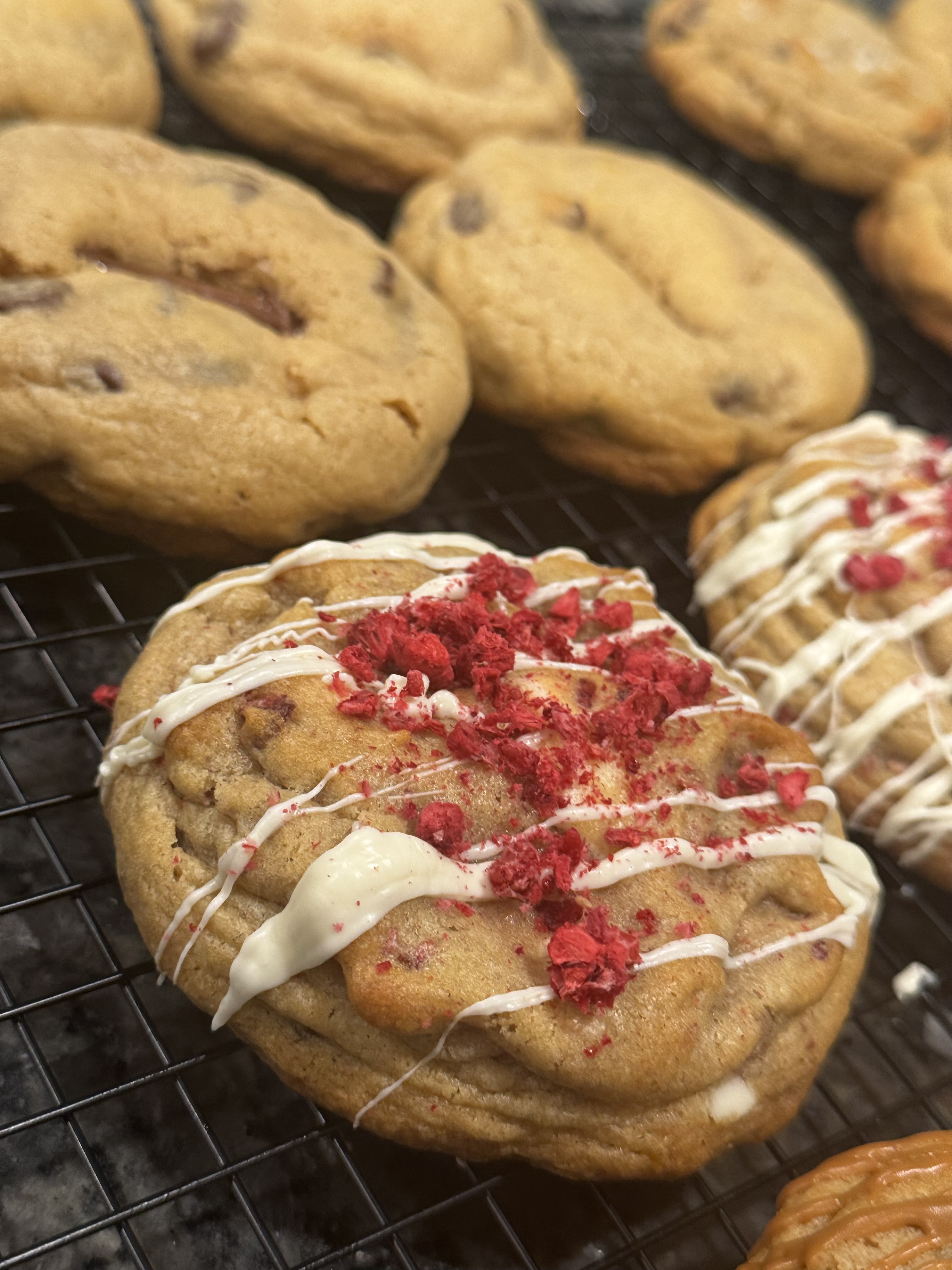 Freshly baked Berry Bound cookies